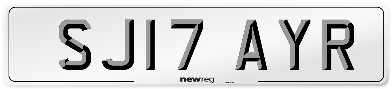 SJ17 AYR Number Plate from New Reg